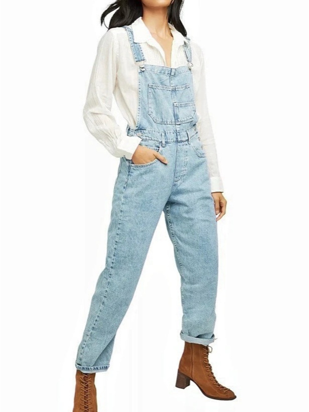 Free People We the free ziggy denim overalls straight leg